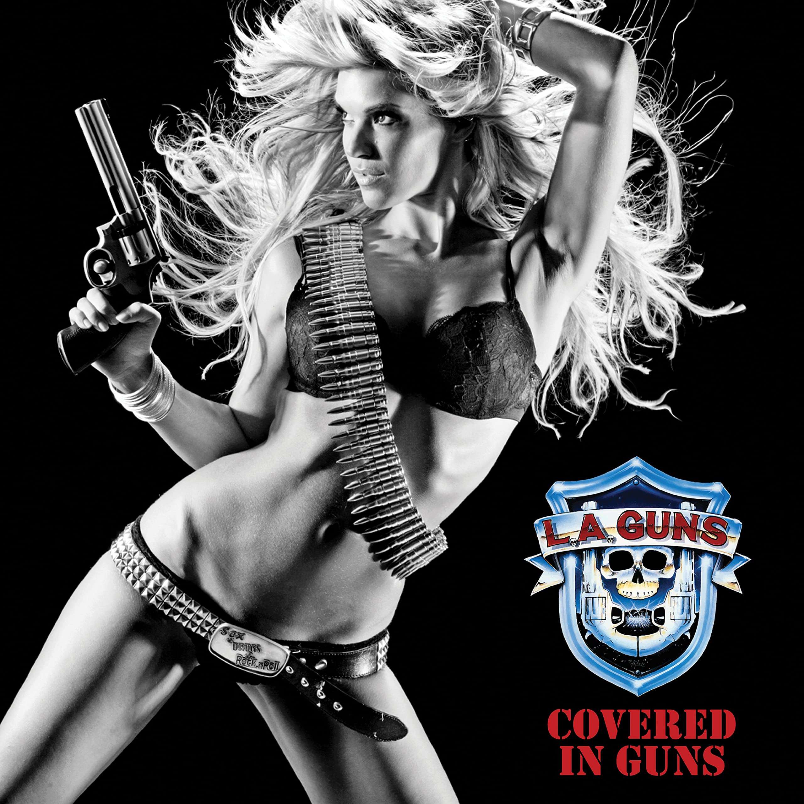 Covered In Guns - Patriotic Red & Blue Design | Perfect for 4th of July, Veterans Day & Patriotic Events