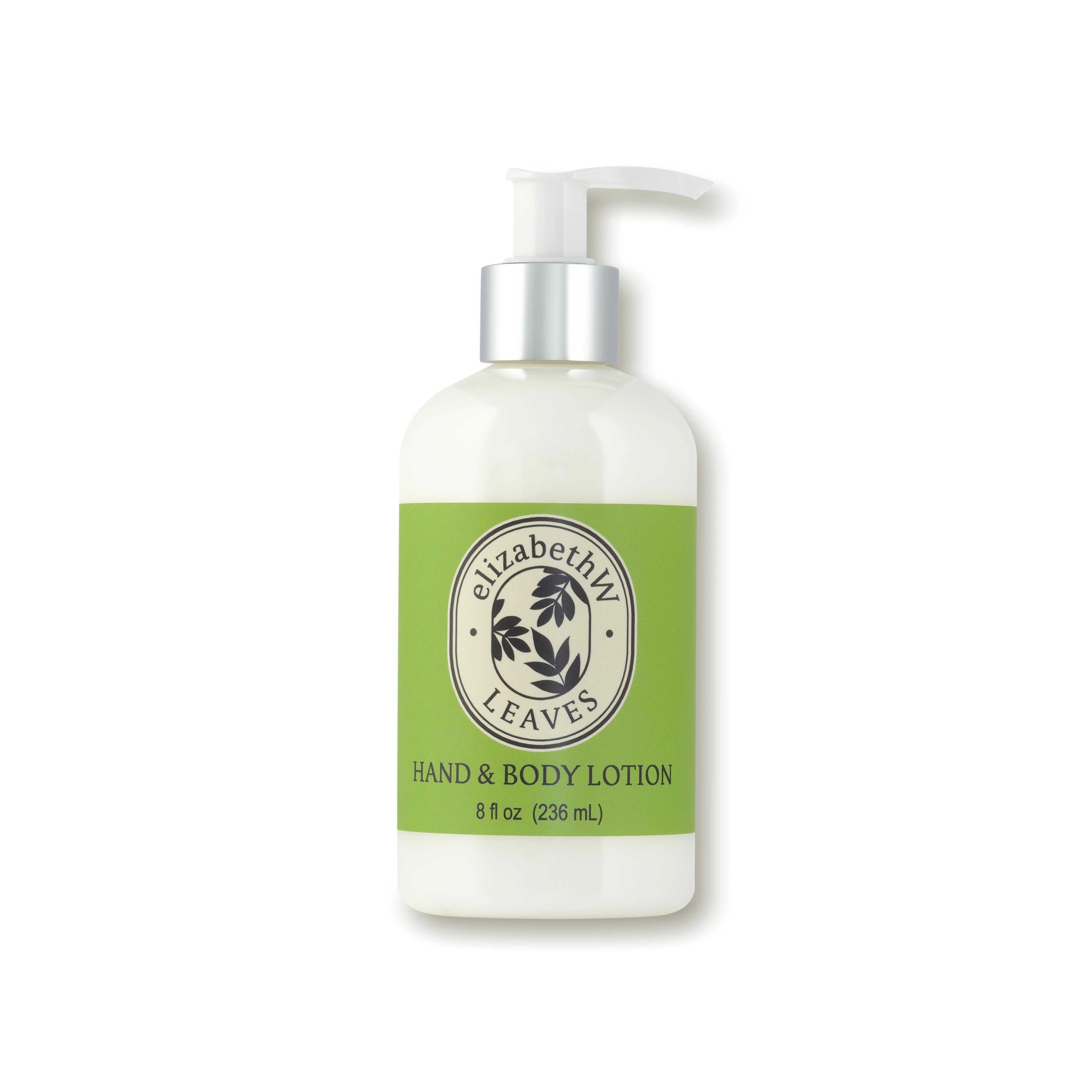 Elizabeth W Leaves Hand and Body Lotion - 8 oz Moisturizing Cream for Dry Skin | Hydrating & Nourishing Formula for Daily Use at Home, Office & Travel