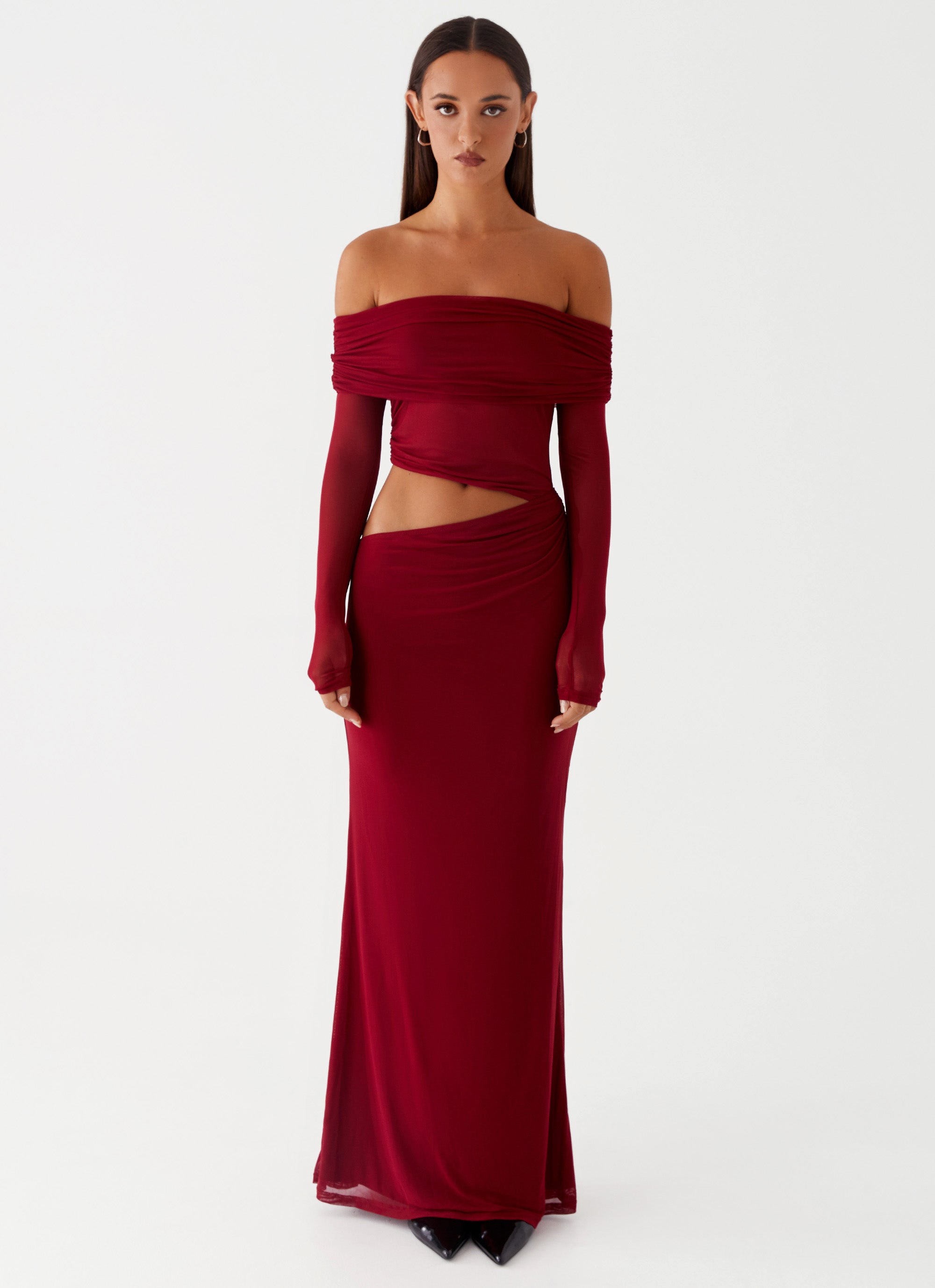 Emery Maxi Dress - Cherry Red Flowy Long Dress for Women | Perfect for Summer, Beach, and Casual Outings
