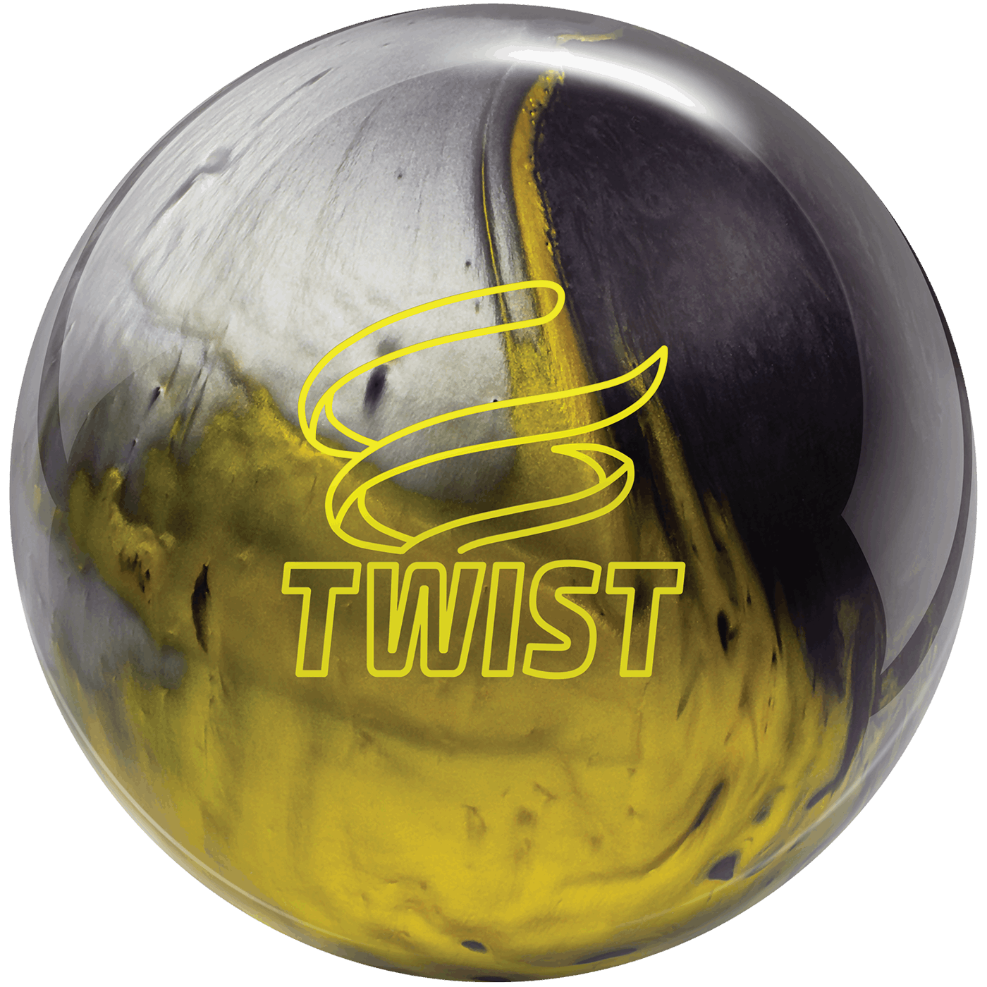 Brunswick Twist Bowling Ball - Black, Gold, Silver Colors for Professional & Casual Bowlers | Perfect for League Play & Practice Sessions