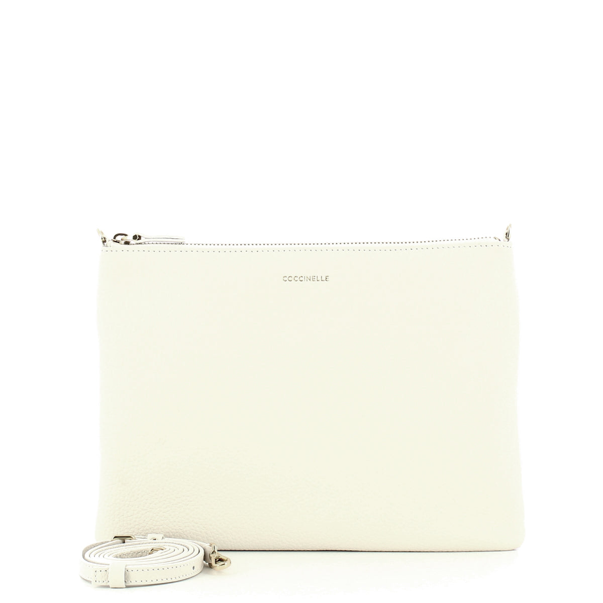 Coccinelle Best Soft White Pochette Handbag MMA55F401 - Stylish & Elegant Crossbody Bag for Women, Perfect for Parties, Dates & Everyday Use
