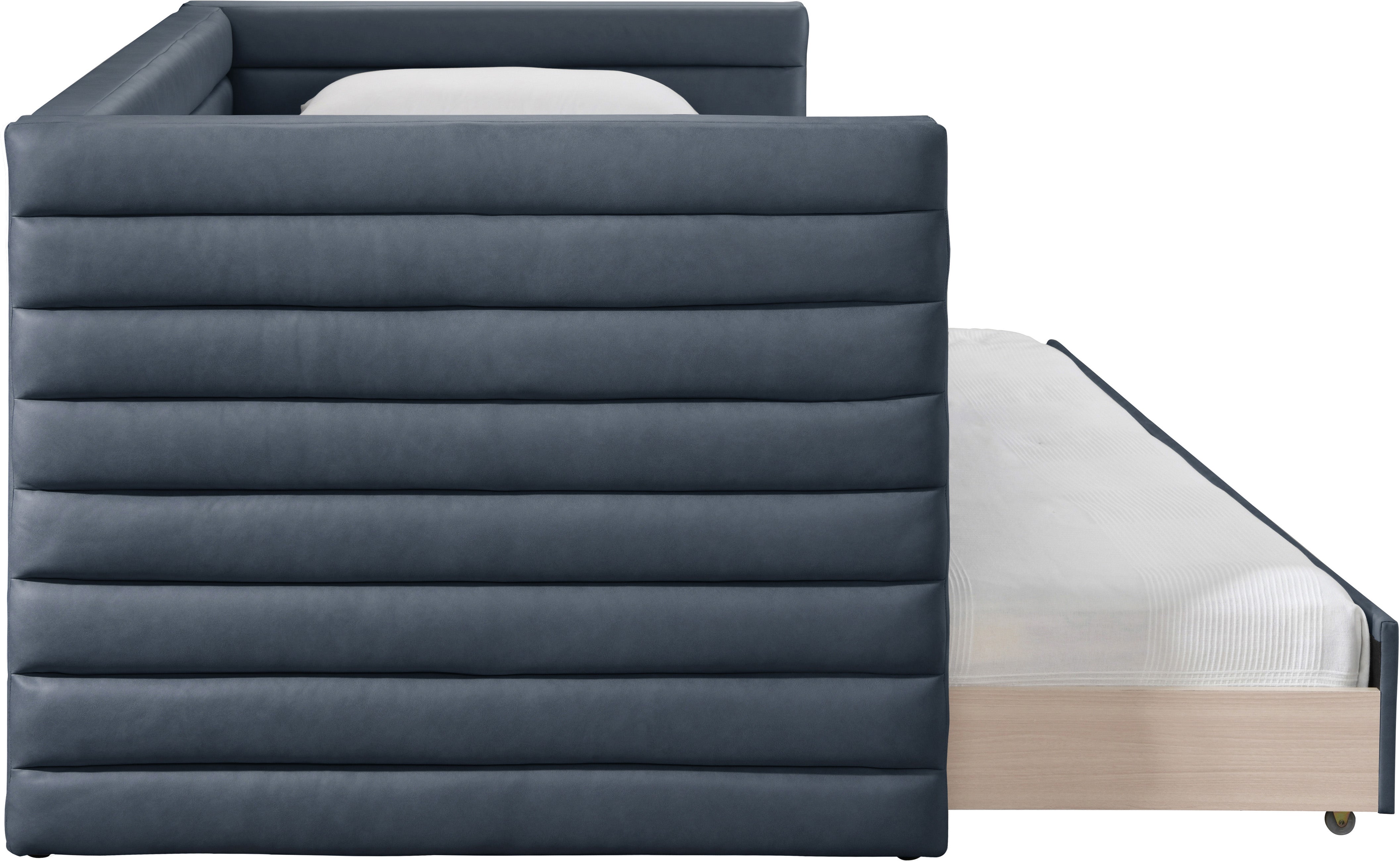 Beverly Vegan Leather Daybed - Modern Faux Leather Sofa Bed for Living Room, Guest Room & Small Spaces | Comfortable Sleeper Couch with Premium PU Leather