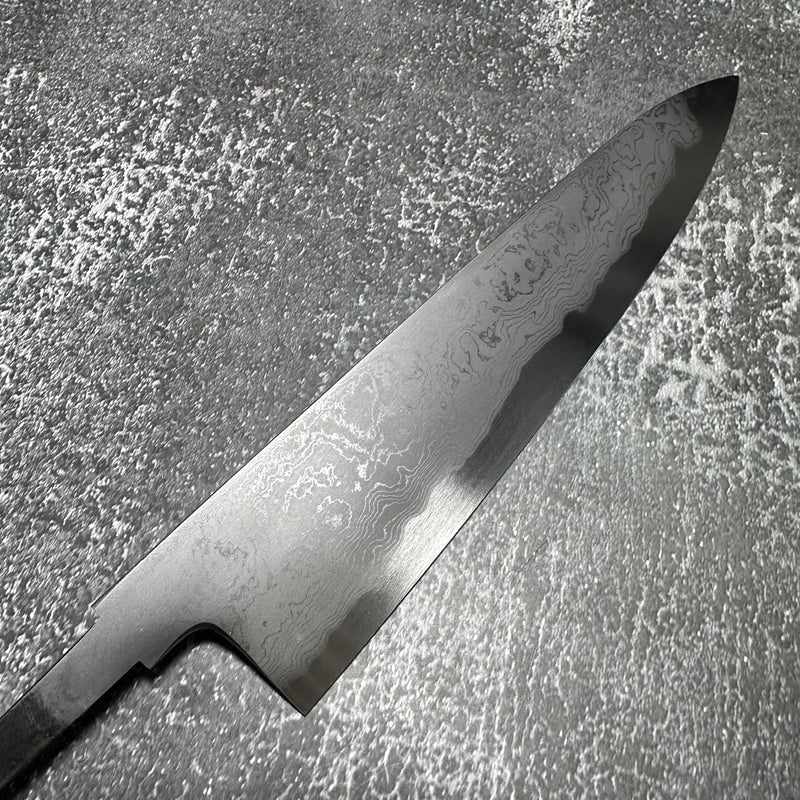 Premium Yoshikazu Tanaka Blue #1 Damascus 240mm Gyuto Knife - No Handle - High Carbon Steel Japanese Chef Knife for Sushi, Meat, and Vegetable Cutting - Perfect for Professional Chefs & Home Cooking
