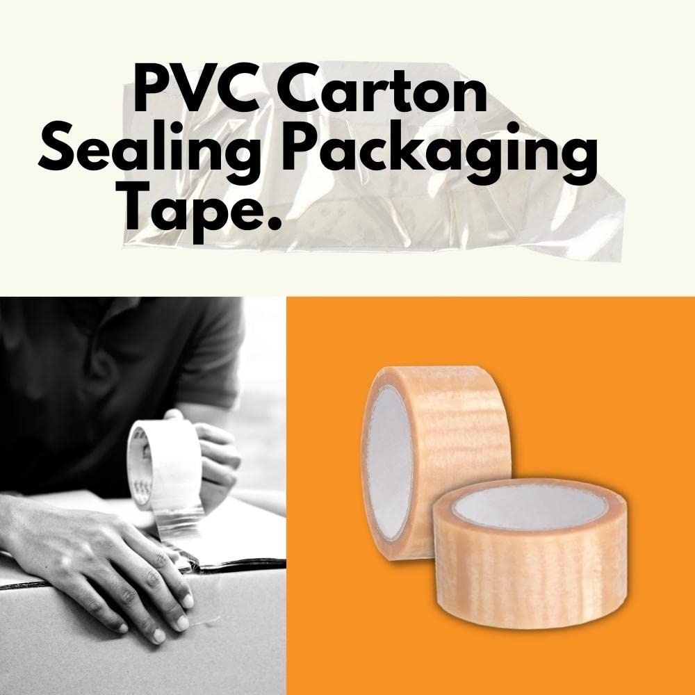 PSBM 2 Inch x 55 Yards Clear PVC Packing Tape - 36 Pack Heavy Duty Dispenser Refill for Moving, Storage & Shipping | Strong Packaging Tape for Box Sealing, Home Office, Warehouse & Industrial Use | Perfect for Moving Houses, Securing Packages & Organizing Storage