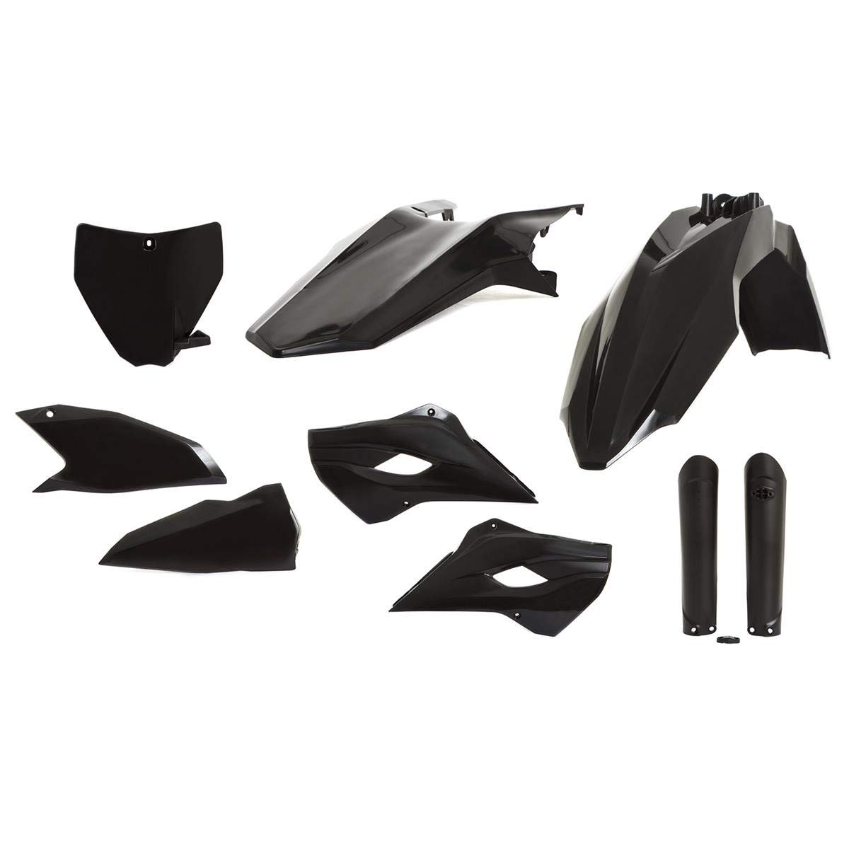 Husqvarna TE/FE 2016 Full Plastic Kit - Durable Black Replacement Body Panels for Off-Road Motorcycles | Perfect for Trail Riding, Enduro Racing & Dirt Bike Maintenance