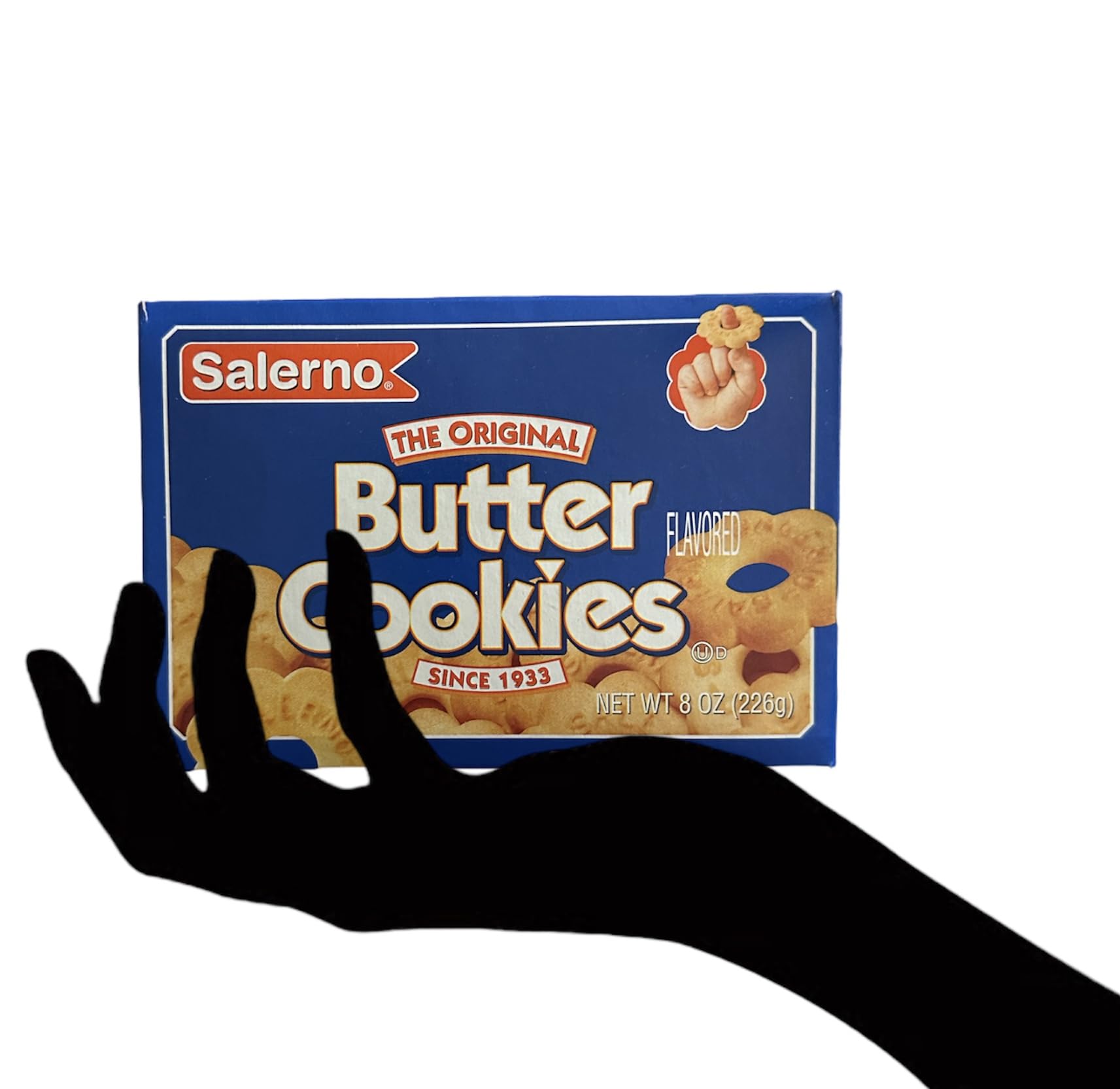 Salernos Butter Cookies - 8 Oz Box | Delicious Homemade Cookies for Snacking, Gifts & Parties | Perfect for Office Treats, Holiday Gifts & Family Gatherings