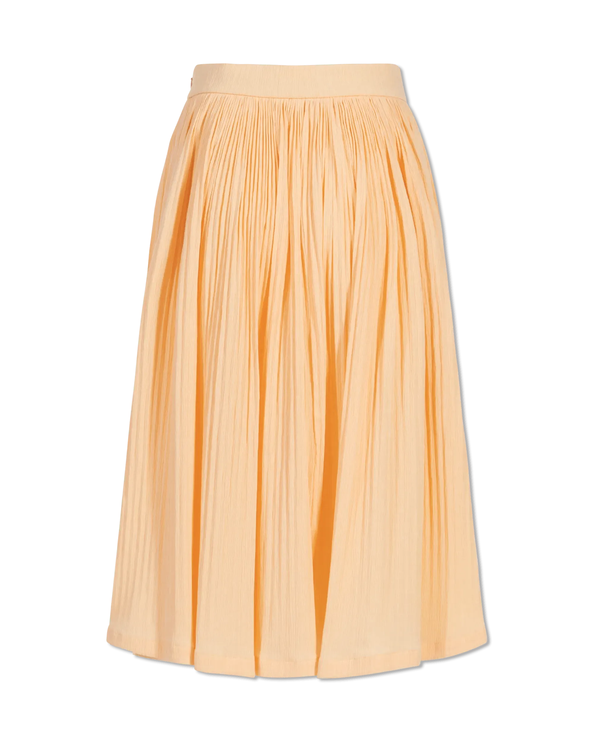 Stylish Accordion Pleat Midi Skirt for Women - Flowy A-Line Knee-Length Skirt with Elastic Waistband - Perfect for Office, Date Night & Spring Outfits