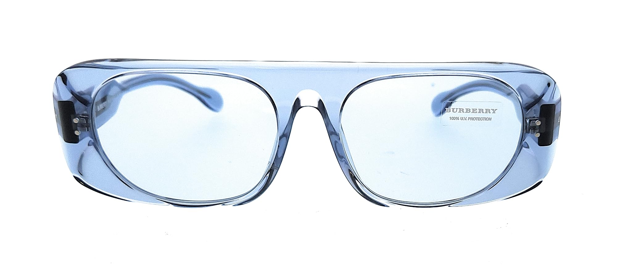 BURBERRY BE 4322 388372 Transparent Azure Sunglasses for Women - Stylish UV Protection Shades for Beach, Driving & Outdoor Fashion