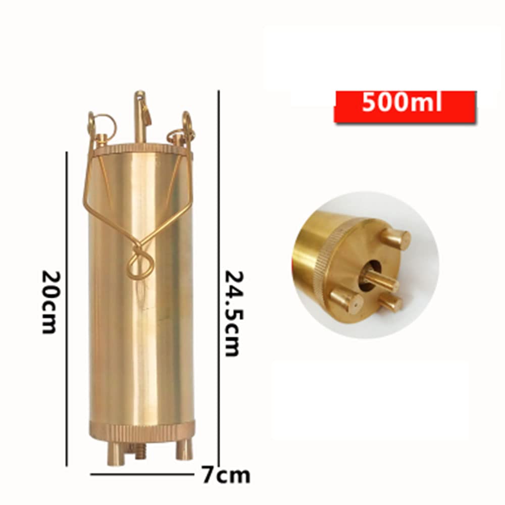 Universal Petrochemical Oil Sample Bottle - 500ML Copper Dead Bottom Tank Sampler for All Level Sampling | Ideal for Laboratory Testing, Industrial Oil Analysis & Field Sampling