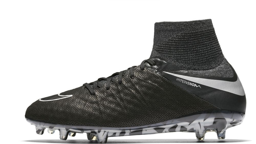 Nike Hypervenom Phantom II Tech Craft 2.0 FG Soccer Cleats - Black/Metallic Silver - High-Performance Football Boots for Firm Ground - Perfect for Professional Matches & Training