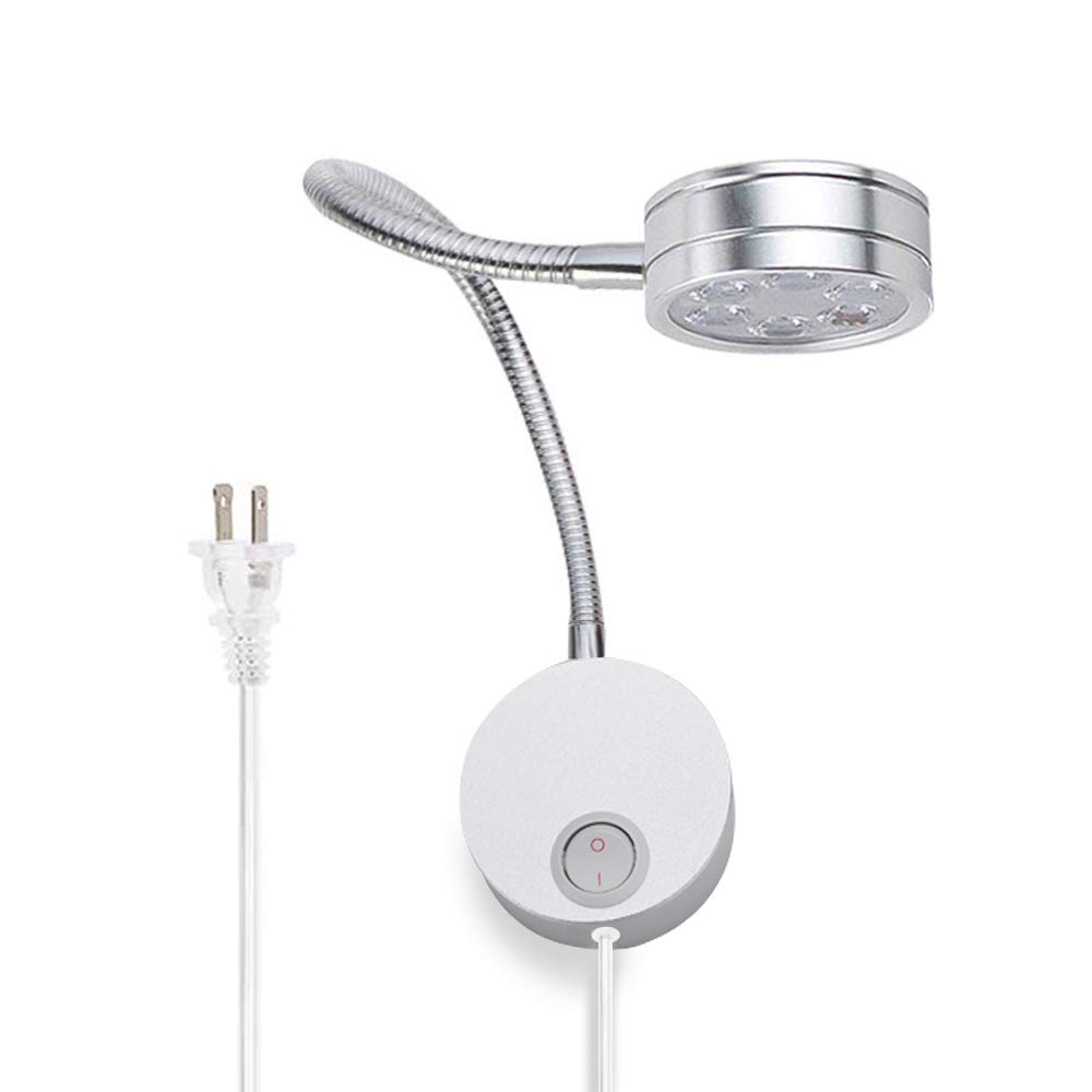 LED Bedside Reading Lamp - 3W Natural Light for Books in Bed & Bookshelf Display