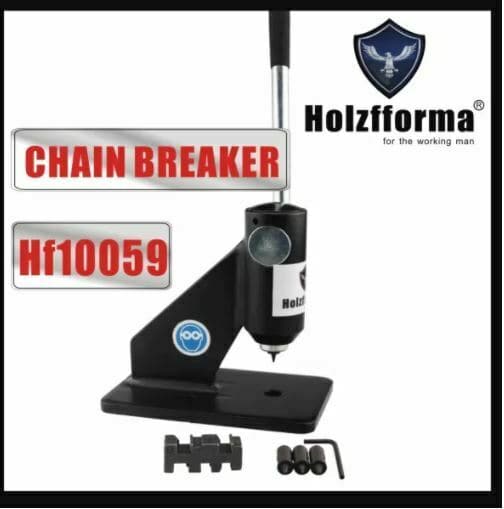 Holzfforma® Professional Chainsaw Chain Breaker and Repair Tool - Bench Mount Steel Saw Chain Fixing Kit for Wood Cutting & Forestry Maintenance