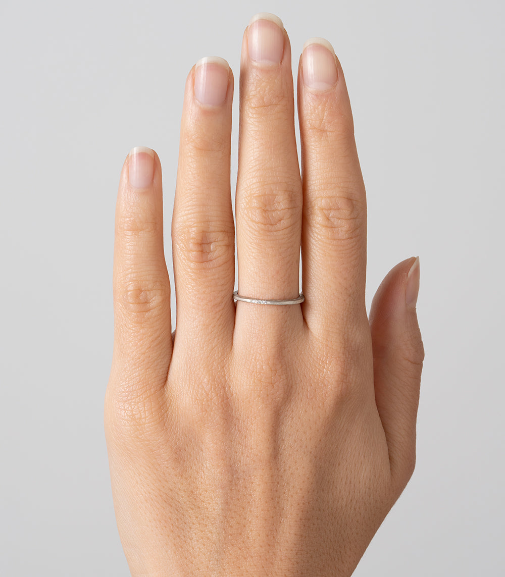 14K Gold Hammered Textured Micro Pave Diamond Stackable Thin Band Ring for Women - Perfect for Layering, Stacking & Everyday Elegant Jewelry