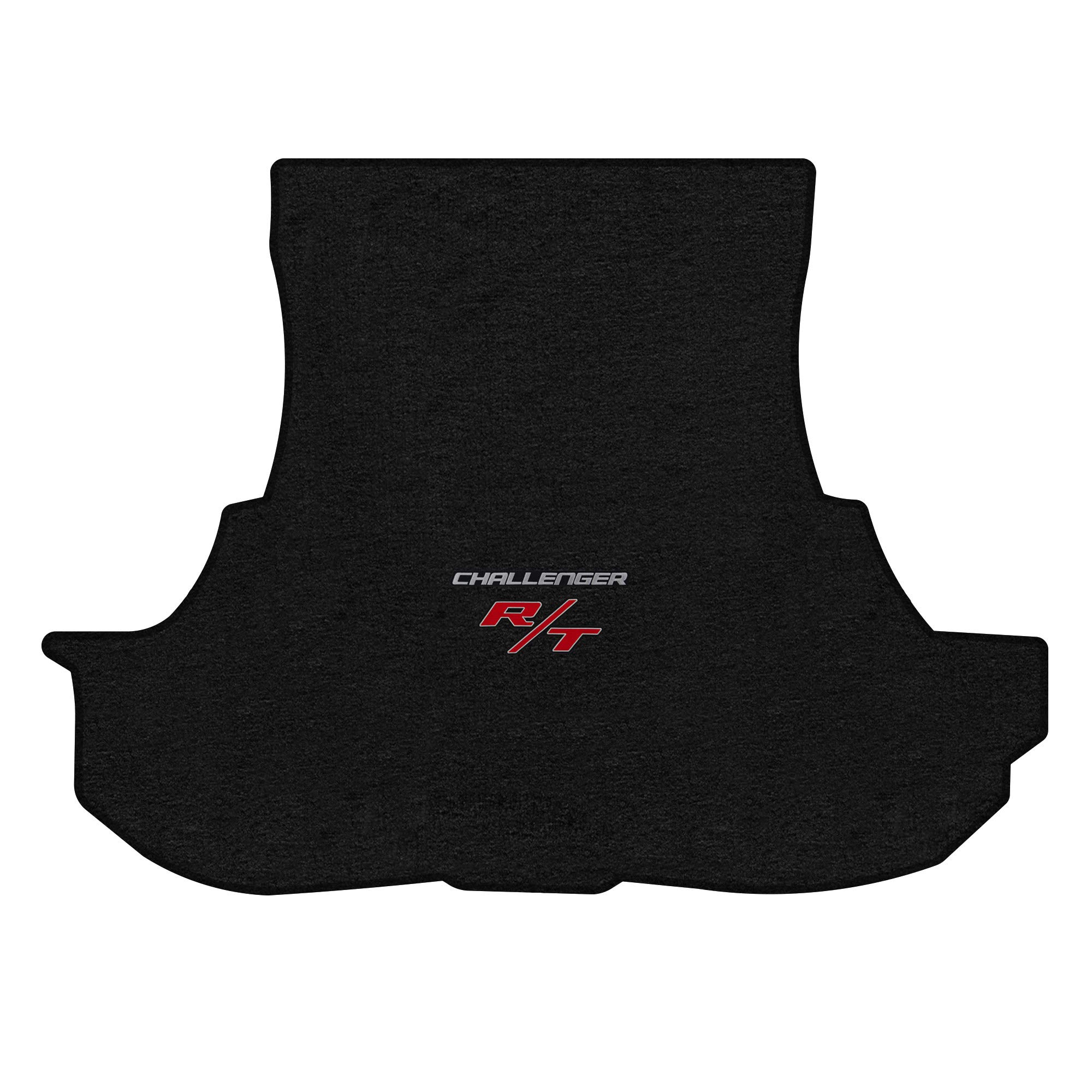 Premium Custom-Fit Carpeted Floor Mats for Dodge Challenger 2017-ON/AWD - Luxury Car Floor Liners with Trunk Mat (Charcoal/Silver 'Challenger' R/T) - Perfect for Daily Driving & Road Trips