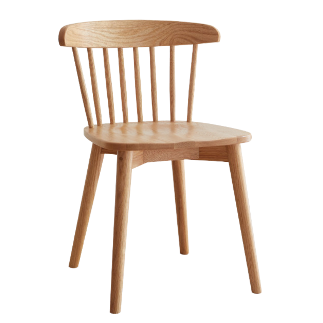 18.7x16.5x27.6 inch/ 47.5x42x70сm/ Natural Wood color/ 4 pcs Oak Windsor Chair