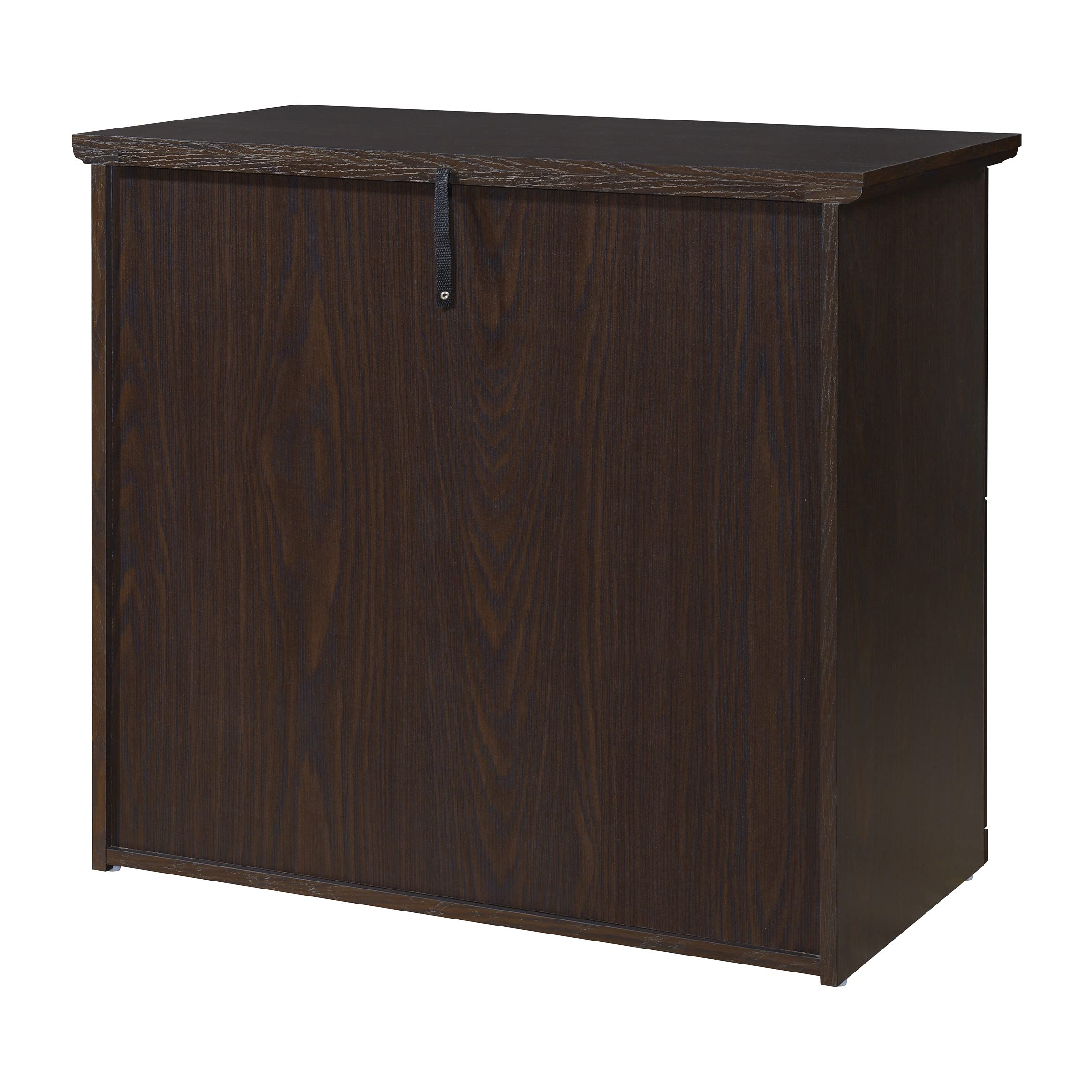OSP Jefferson 2-Drawer Lateral File Cabinet - Euro-Style Drawer Glides & Lockdowel Fastening System - Espresso Finish - Office Storage & Organization Solution for Home & Business Use