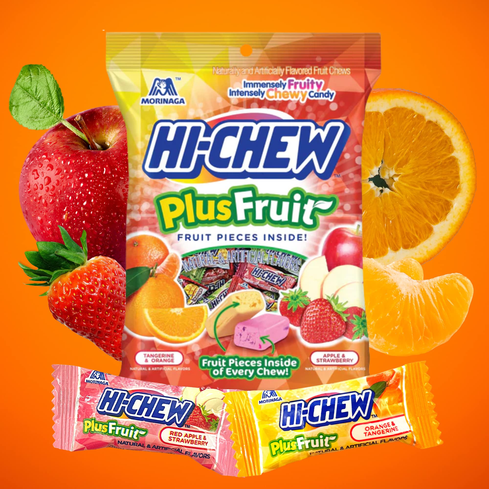 Needzo Plus Fruit Sunrise Mix Chewy Candies with Real Fruit Pieces - Authentic Japanese Candy (Pack of 3, 2.82oz) - Perfect for Snacking, Gifts & Asian Treat Lovers