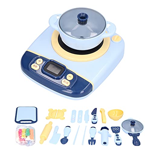 Durable Electric Plastic Kitchenware Toy Set for Kids 3+ Years Old - Safe Pretend Play Cookware with Induction Stove (Blue) | Perfect for Home Play, Preschool Learning & Role-Playing Games