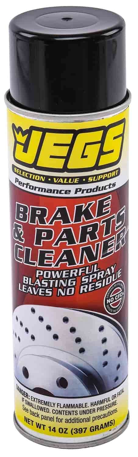 JEGS 72313 High-Performance Brake & Parts Cleaner - 14 oz Aerosol Can (Case of 12) | Fast-Acting Degreaser for Automotive, Motorcycle & Industrial Equipment Cleaning