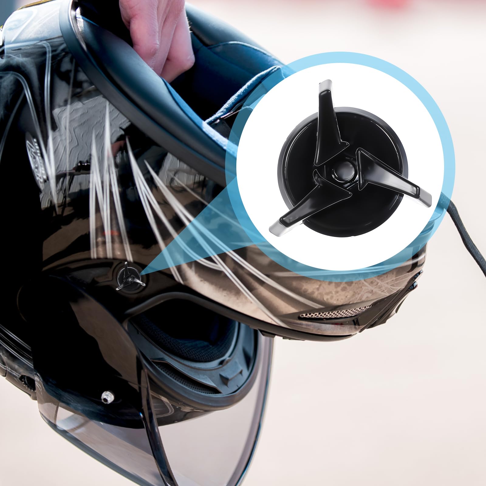 8 PCS Motorcycle Helmet Visor Screws Kit with Rubber Washers - Replacement Fixing Screws Set for Motocross & ATV Helmets - Durable Black Helmet Accessories for Off-Road Riding & Racing