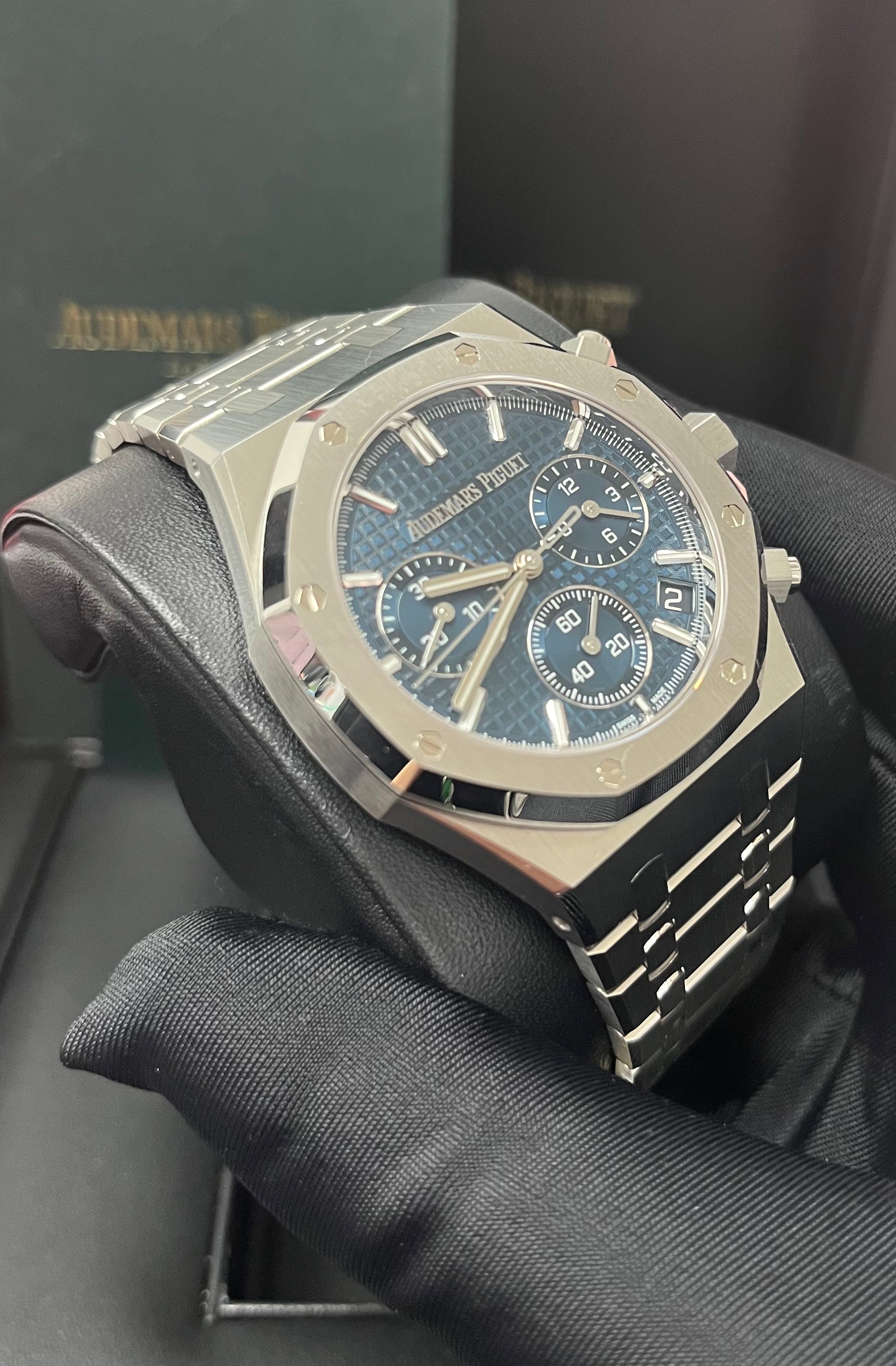 Audemars Piguet Royal Oak 50th Anniversary Men's Watch - 26240ST.OO.1320ST.01 - Stainless Steel Bracelet, Blue Dial - Luxury Timepiece for Special Occasions & Collectors