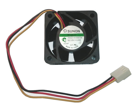 Sunon 40x40x20mm 12V DC Low Noise Vapo Bearing Cooling Fan - 3 Pin Connector (Model HA40201V4 D000 C99) for PC, Electronics, and DIY Projects