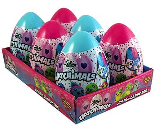 Giant Candy Filled Hatchimal Eggs - 4.23oz (Pack of 6) | Fun Surprise Treats for Kids Birthday Parties, Easter Egg Hunts & Classroom Rewards