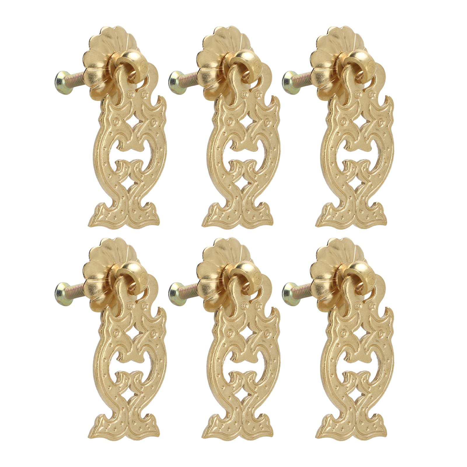 Restokki 10-Pack Antique Brass Bronze Cabinet Handles - Double Dragon Drawer Pulls for Kitchen Cabinets, Dressers & Furniture (Vintage Home Decor Upgrade)