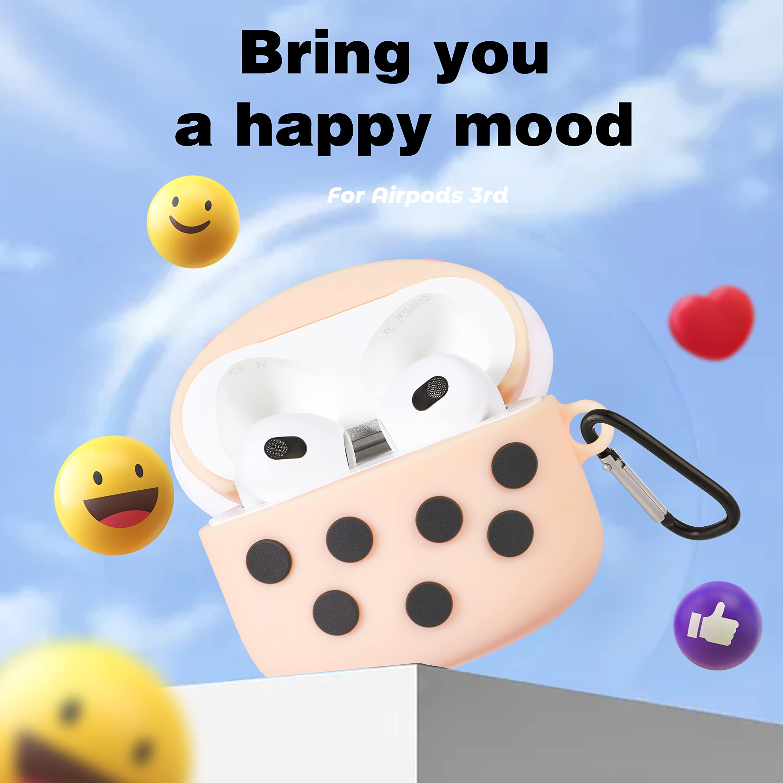 Mulafnxal AirPods 3 (2021) Silicone Cartoon Protective Case - Lightweight Shockproof Cover for AirPods 3rd Generation (2021) - Drop-Proof Design with Easy Access - Perfect for Travel, Workouts & Daily Use