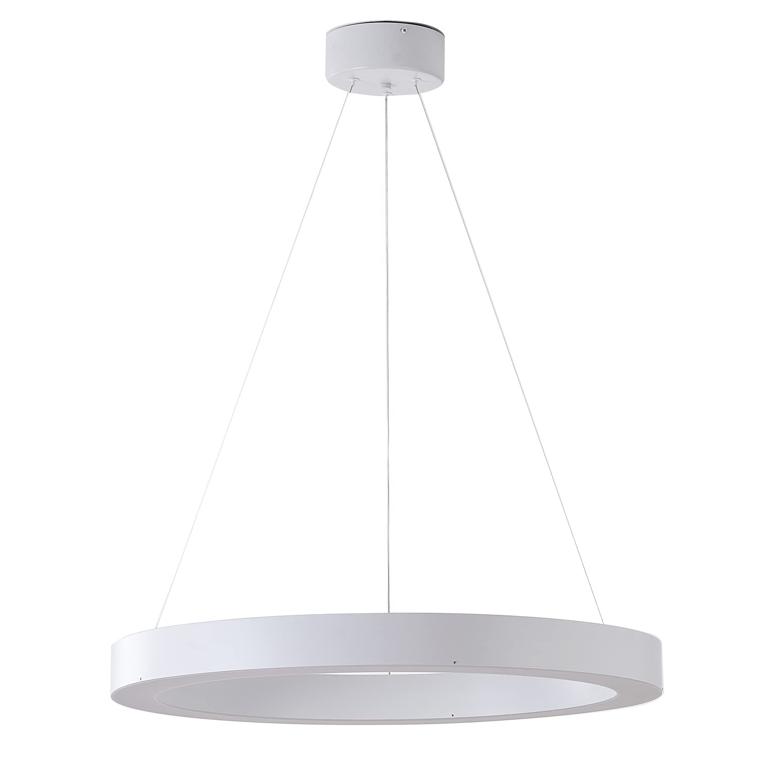 Bethel A Matte White Halo Ring LED Light with White Acrylic Diffuser - Perfect for Photography Lighting, Makeup Vanity, and Home Decor