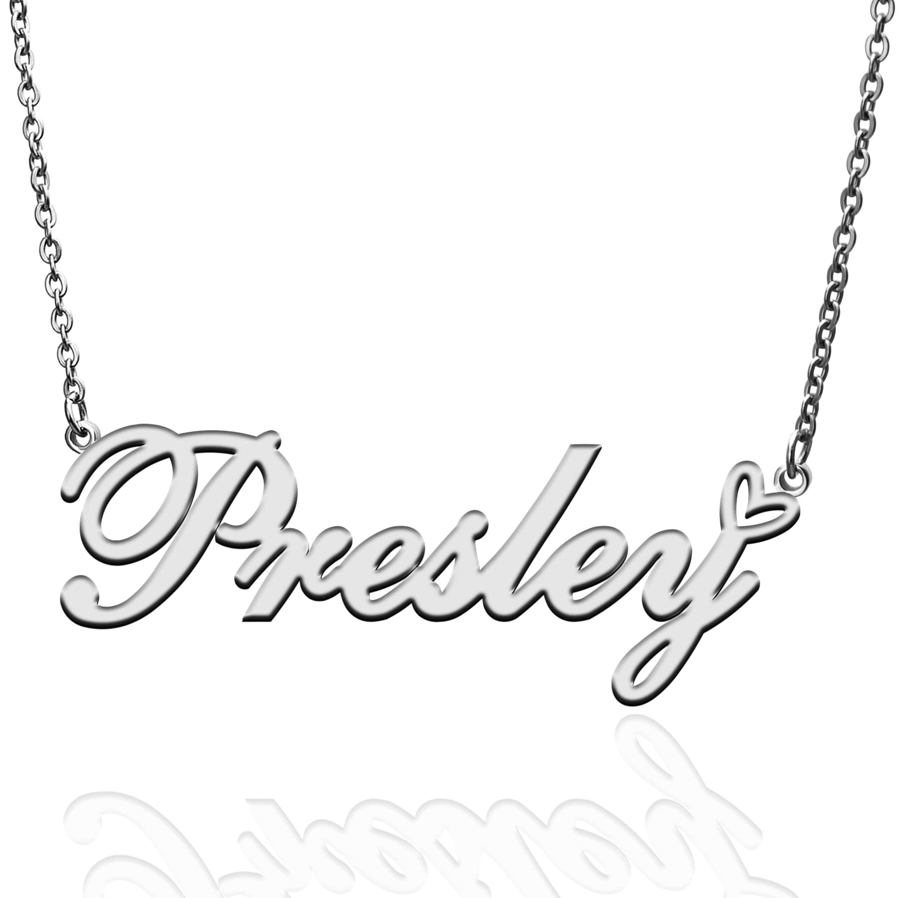 Personalized Name Necklace for Women - Custom Heart Pendant with Your Name - Best Gift for Mom, Daughter, Friend - Christmas, Birthday, Anniversary Jewelry - Perfect for Everyday Wear, Date Nights & Special Occasions