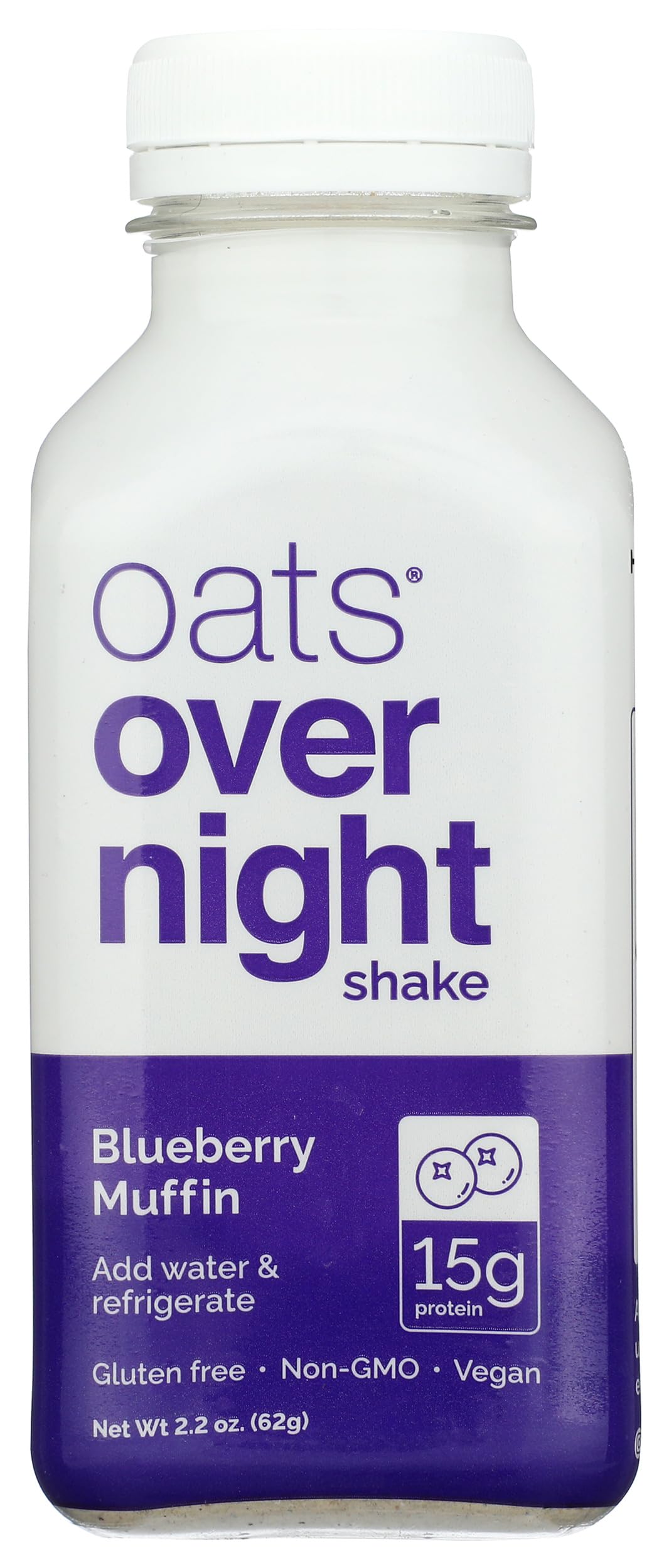Oats Overnight Blueberry Muffin Overnight Oats Shake - 2.2 oz Pack | High Protein Breakfast Meal Replacement | Perfect for Busy Mornings, Gym Recovery & Healthy On-the-Go Snacks
