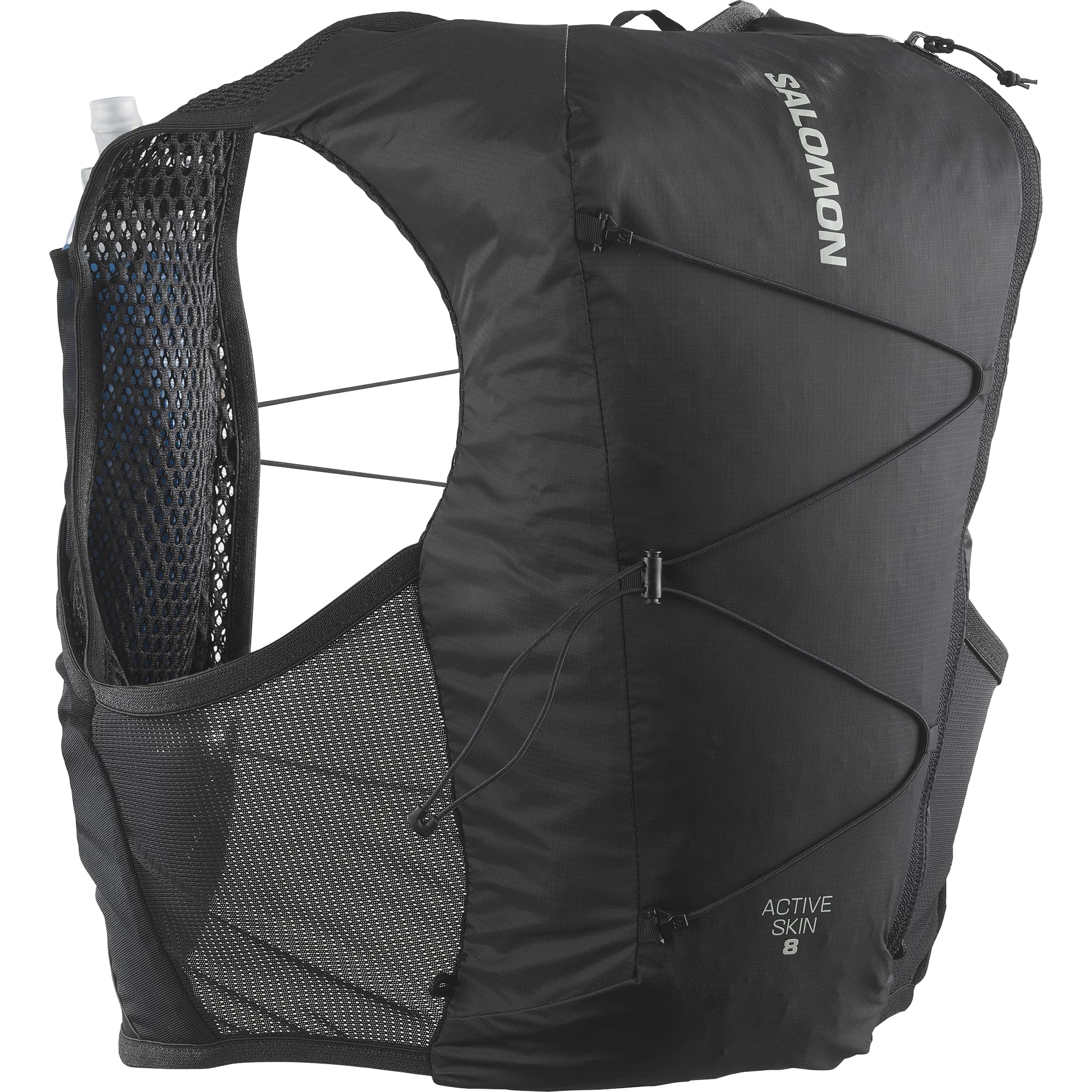 Salomon ACTIVE SKIN 8 Hydration Vest Set - Lightweight Running Backpack with Water Bottles for Trail Runners & Hikers - Perfect for Long Distance Running, Marathon Training & Outdoor Adventures