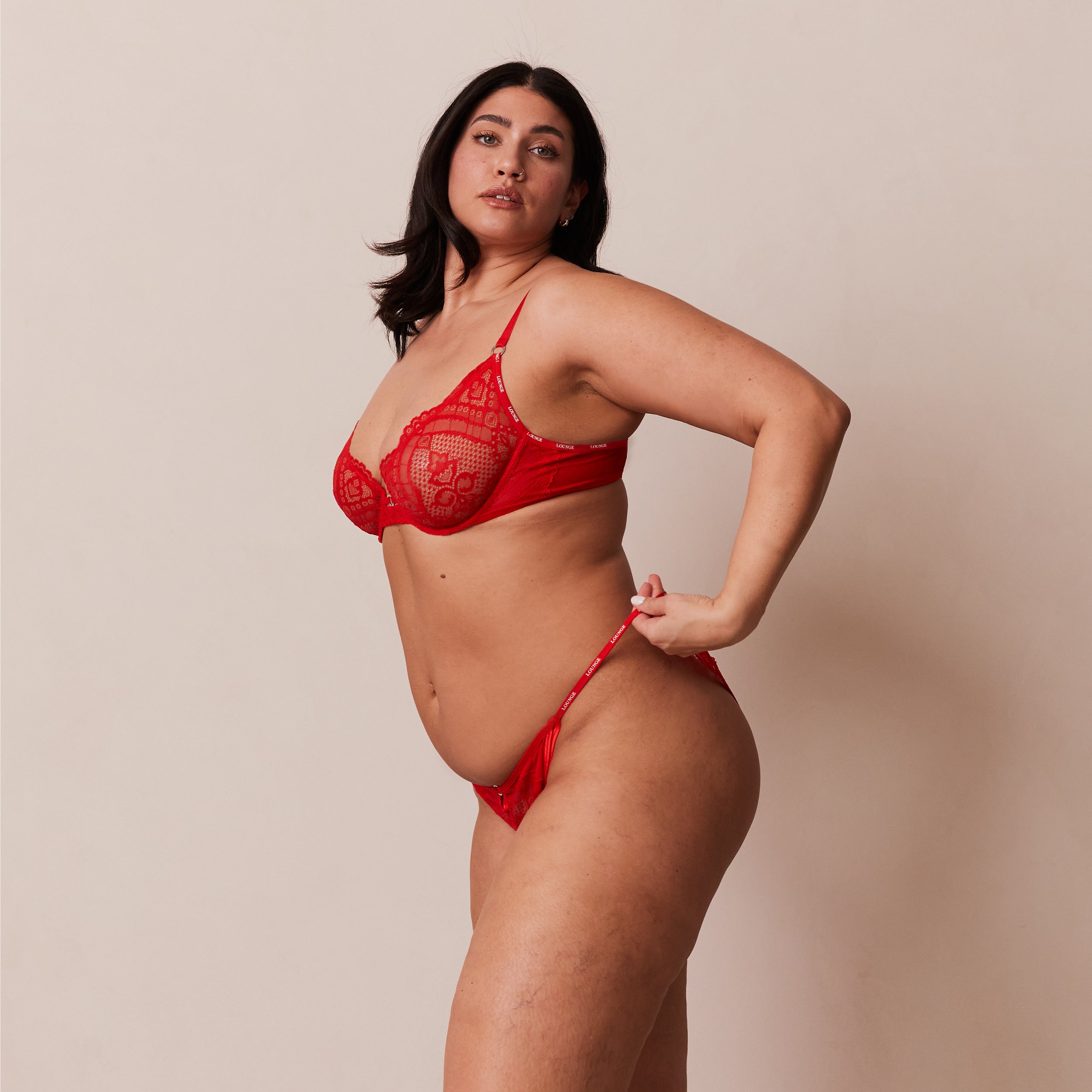 Charmed Balcony Bra - Sexy Lace Underwire Push Up Bra in Red for Women | Perfect for Date Nights & Special Occasions