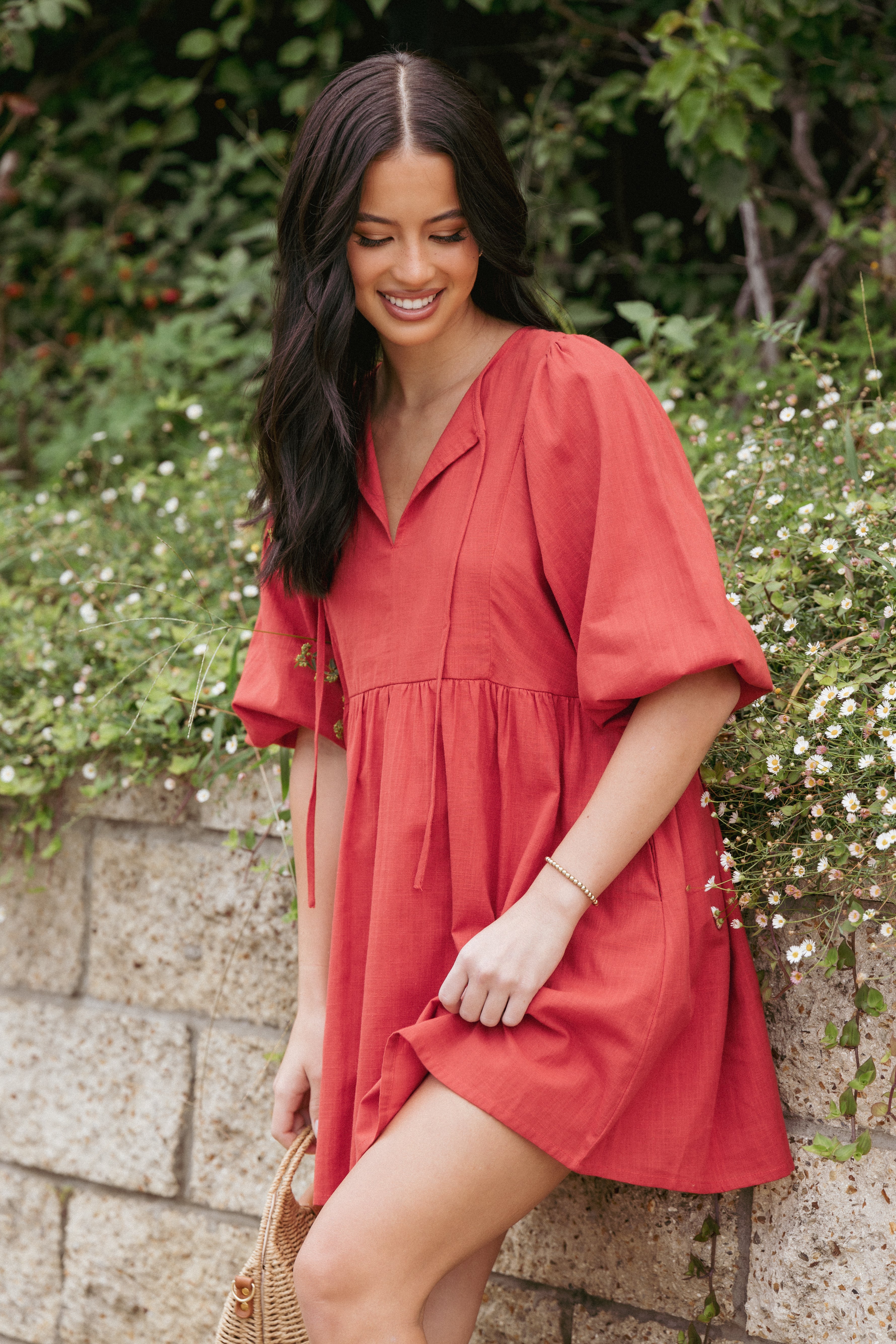Cinzia Mini Dress - Sexy Red Bodycon Dress for Women, Perfect for Night Out, Party, and Date Night