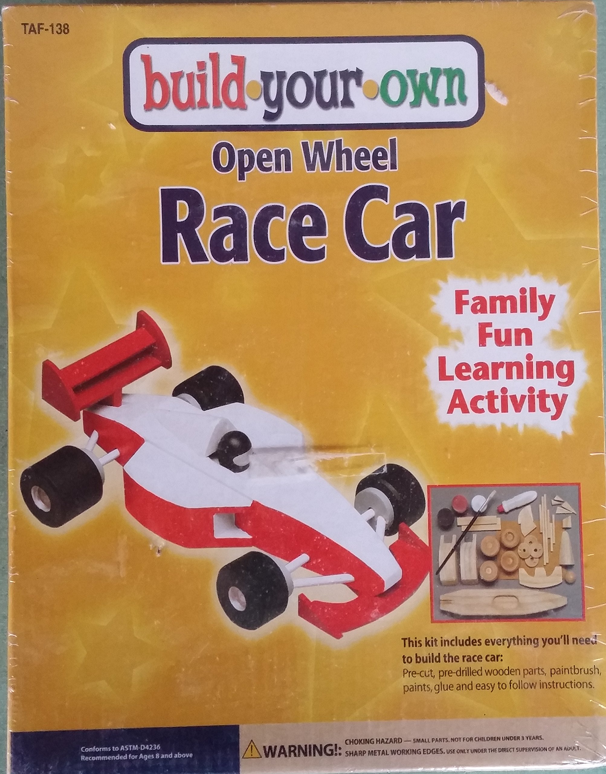 DIY Open Wheel Race Car Craft Kit for Kids - Build Your Own Model Race Car - Perfect for STEM Learning, Birthday Gifts & School Projects