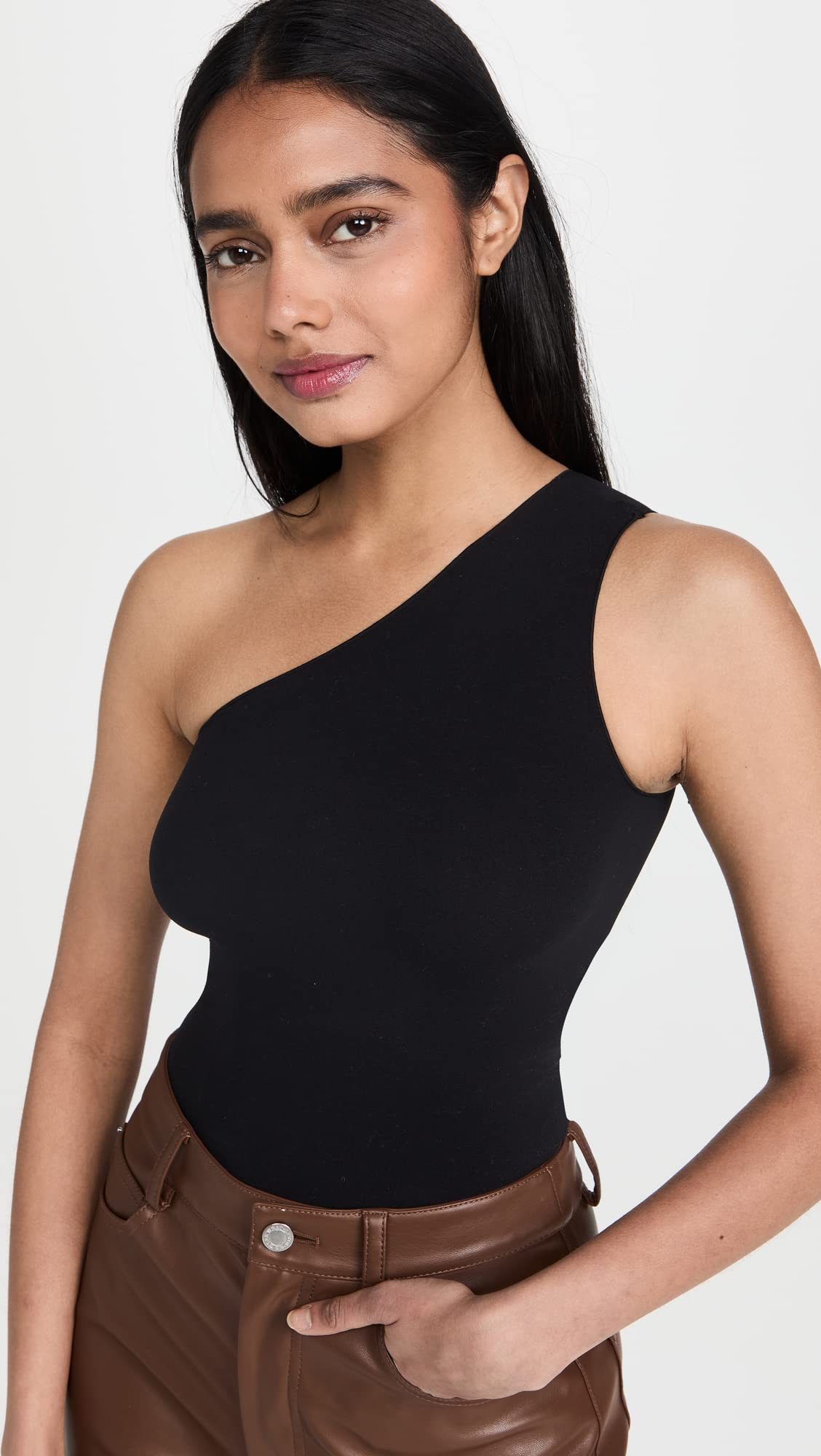 Commando Women's Ballet Body One Shoulder Thong Bodysuit - Sexy Lingerie for Date Night, Boudoir Photography & Special Occasions