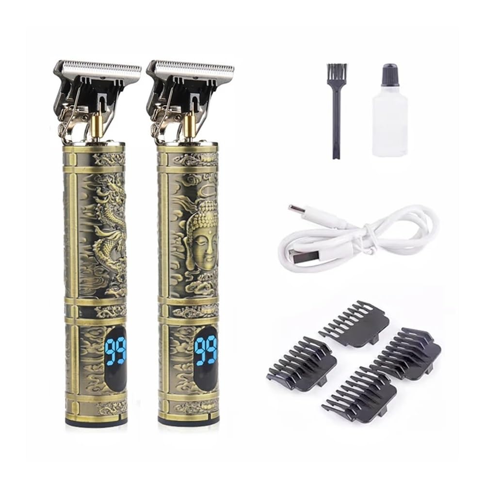 Premium T9 All-Metal Electric Razor with LCD Display - Portable Travel Shaver & Barber Trimmer for Men (ABS Dragon) - Perfect for Home, Travel & Professional Grooming