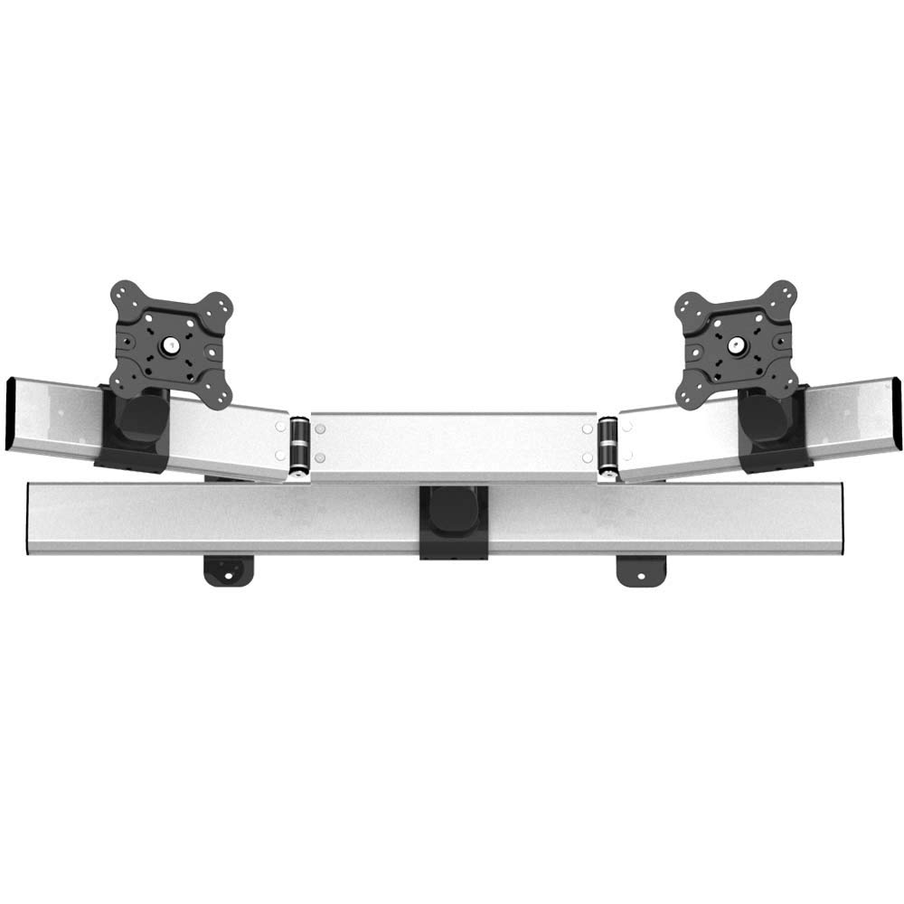 Adjustable Dual Monitor Wall Mount Bracket - Slideable & Tiltable for 13-32 Inch Screens - Perfect for Home Office, Gaming & Workspace Setup