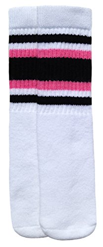 White/Black-bubblegum Pink Stripes Style 4