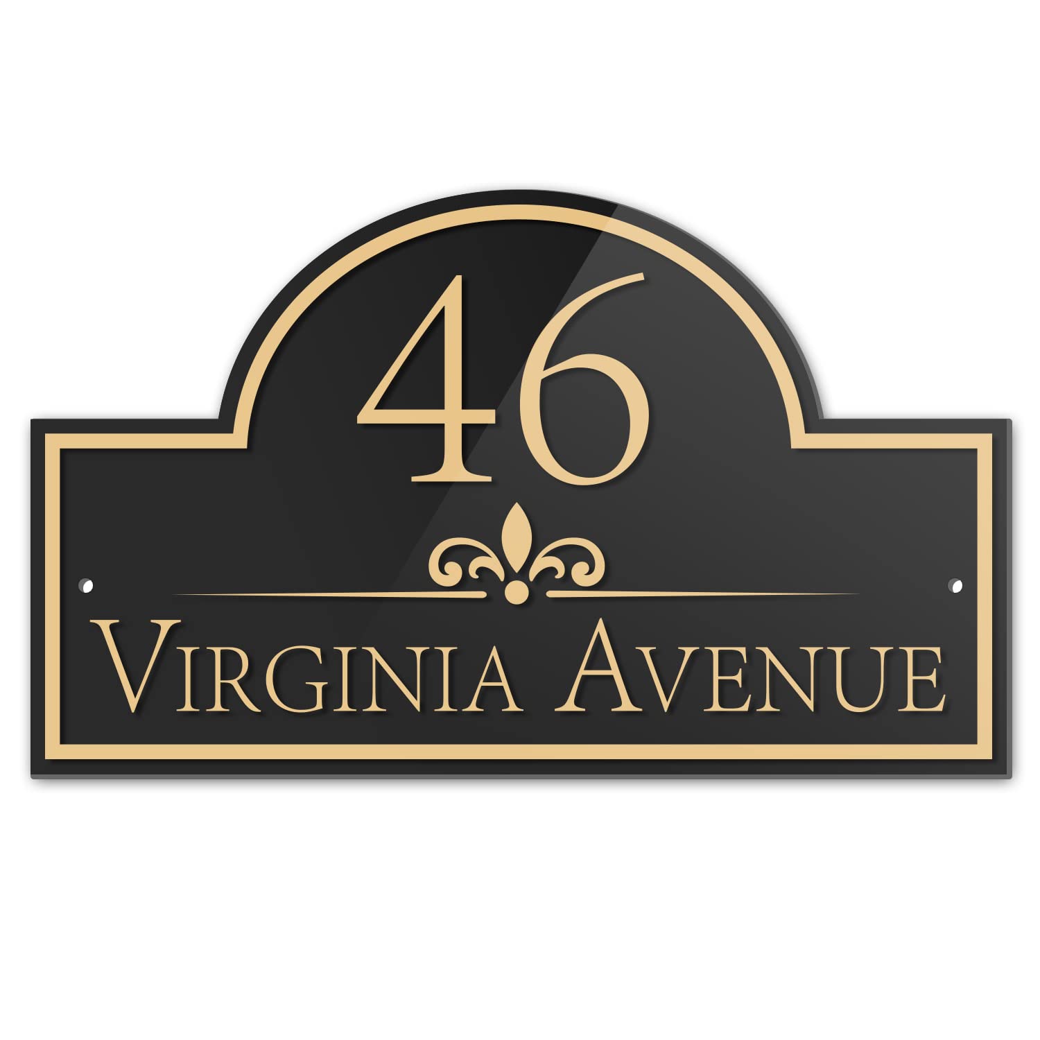 Custom House Number Sign - Personalized Address Plaque (13