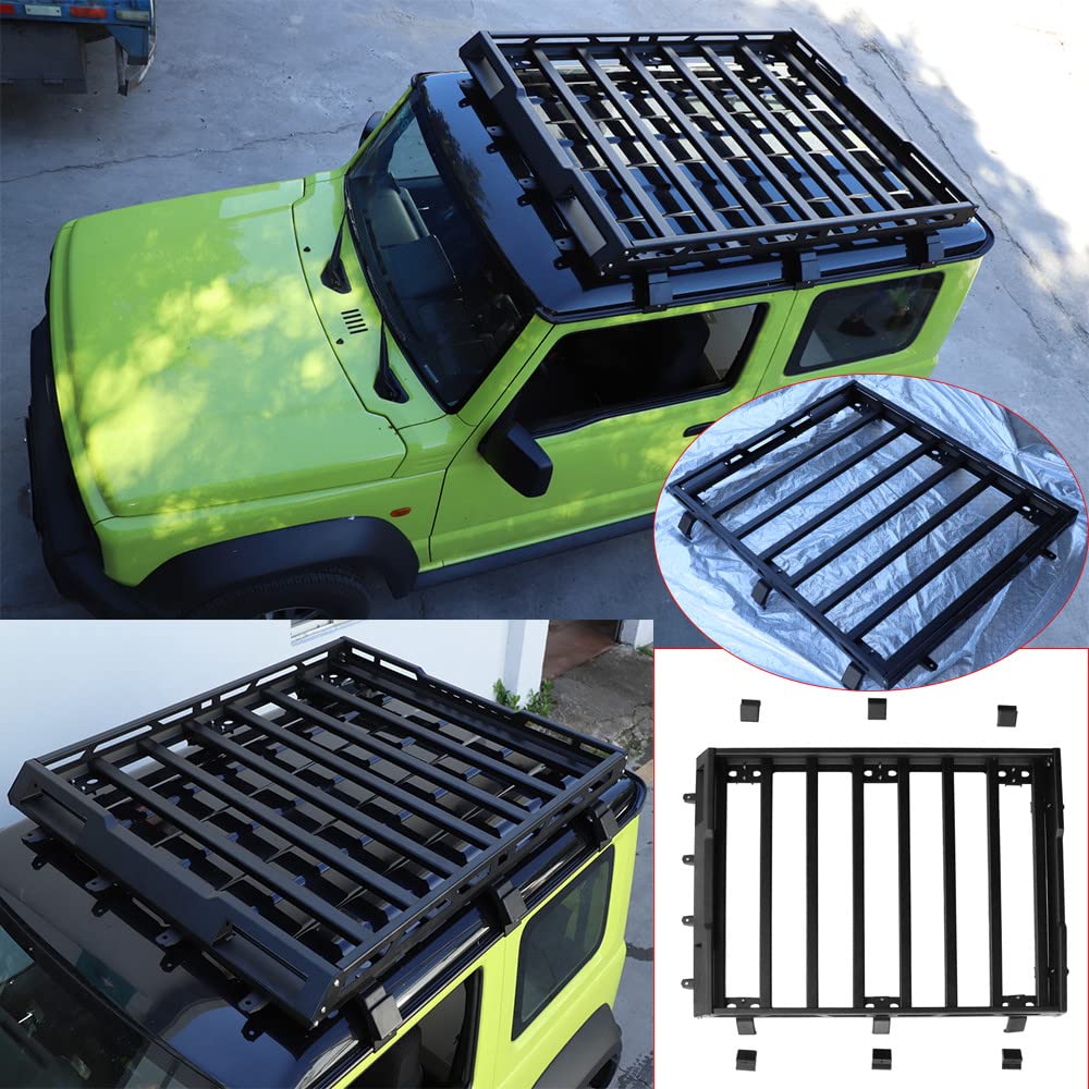 Durable Aluminum Alloy Roof Rack Basket for Suzuki Jimny 2019-2021 | Heavy-Duty Metal Cargo Carrier | Perfect for Camping, Off-Road Adventures & Outdoor Gear Storage