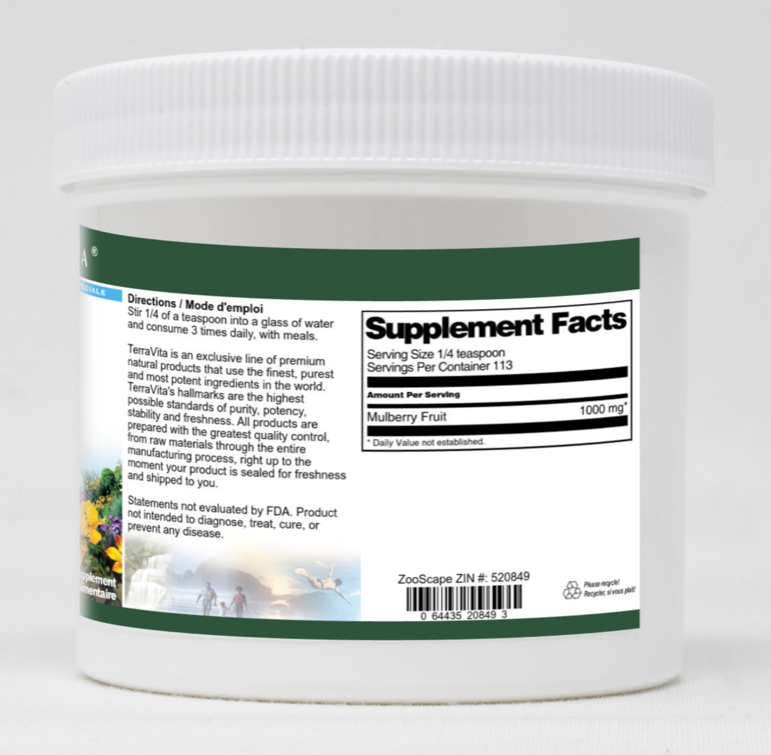 Organic Mulberry Powder 4oz (3 Pack) - Superfood for Smoothies, Baking & Energy Boosts - Non-GMO, Gluten-Free, Vegan-Friendly - ZIN: 520849