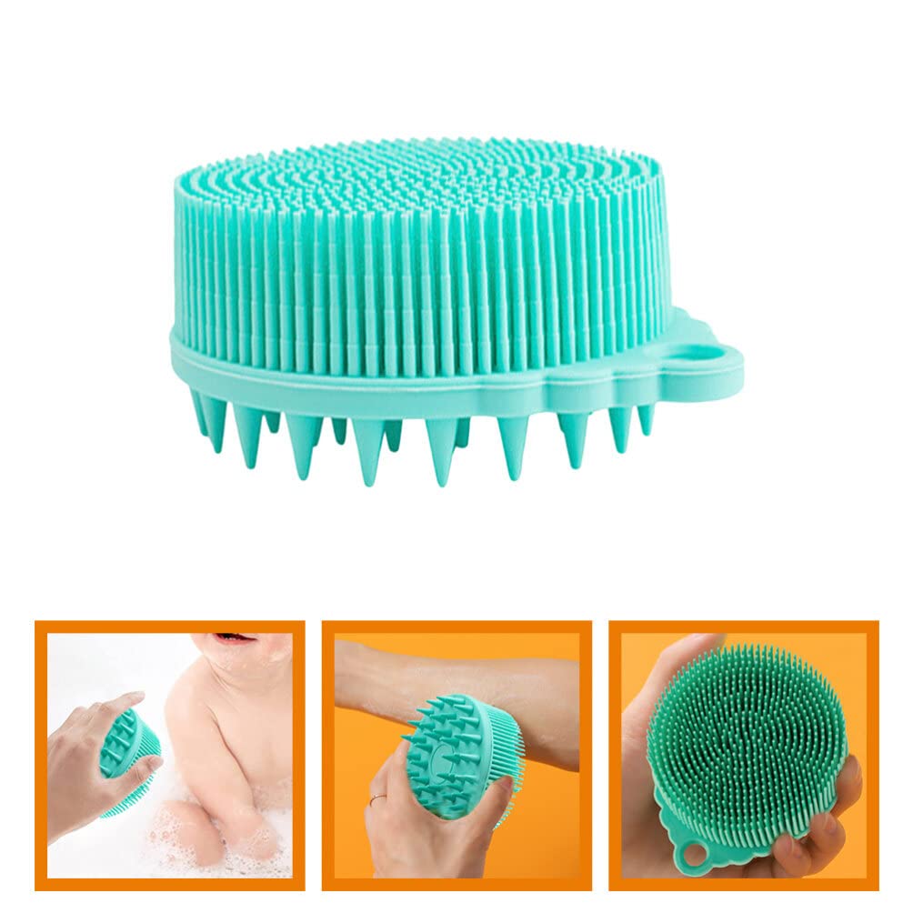 Lurrose Silicone Body Scrubber - Soft Exfoliating Loofah Bath Brush for Sensitive Skin, Gentle Shower Scrubber for Women, Men & Kids - Perfect for Baby Head Washing & Full Body Exfoliation in Bath or Shower