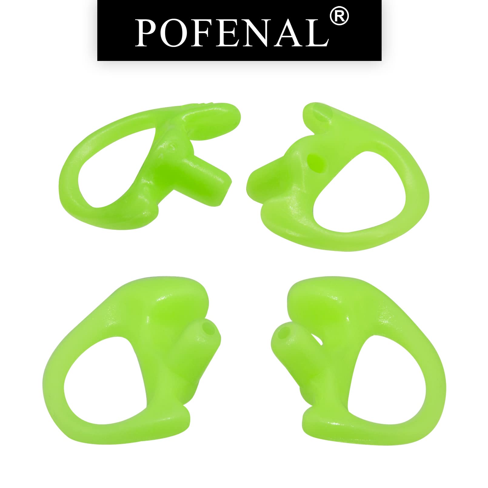 Universal Replacement Silicone Soft Earmold for Baofeng Motorola Kenwood Retevis Midland Two-Way Radios - 8 Pairs (Large 2, Medium 4, Small 2) - Noise Reduction Comfort Fit for Security, Construction & Outdoor Communication (Green)