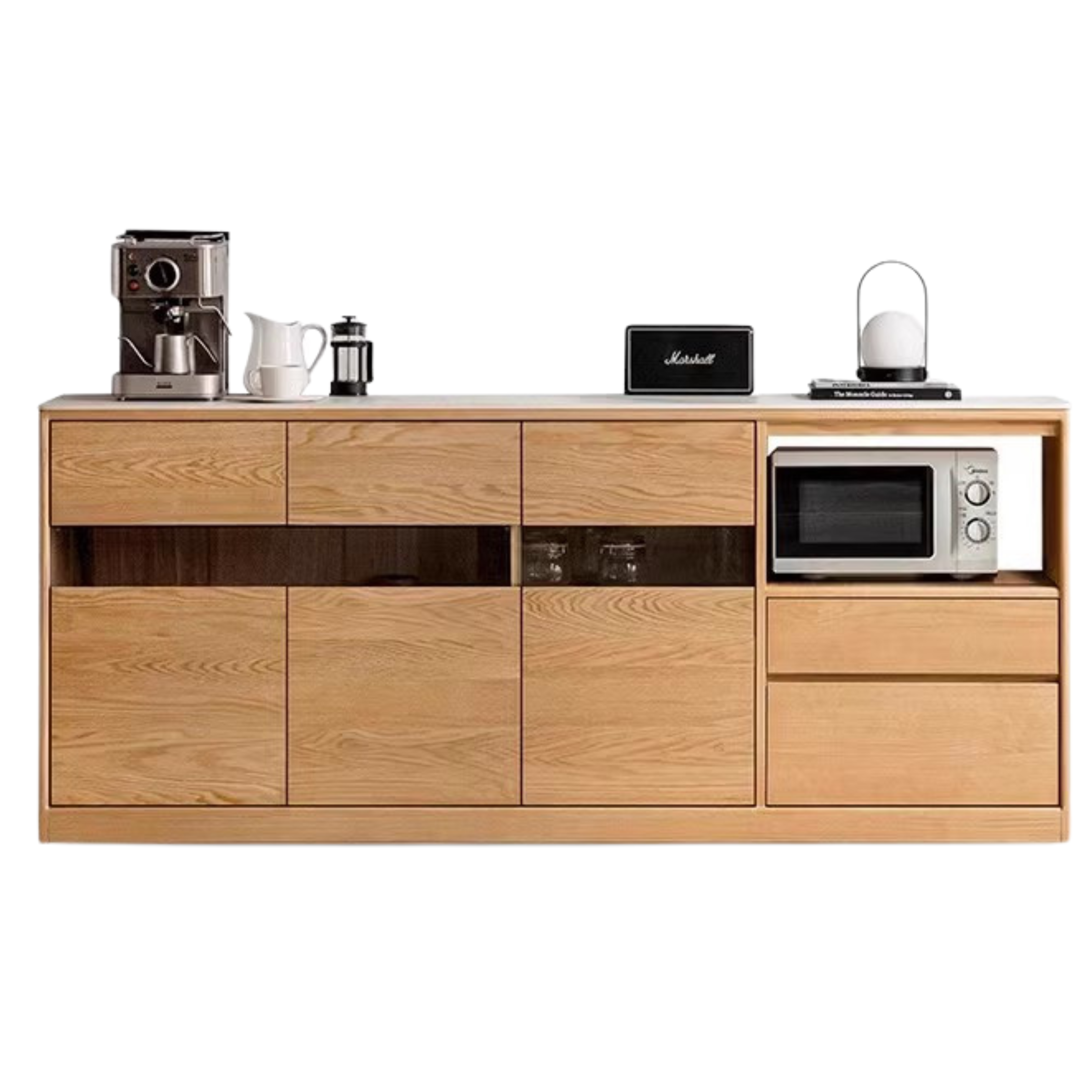 78.7x17.7x33.5 inch / 200x45x85сm / Natural wood color / sideboard