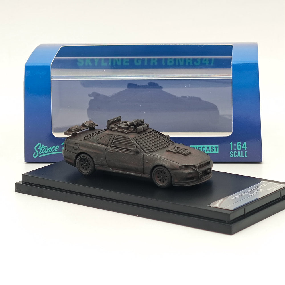 1:64 Scale Nissan Skyline GT-R BNR34 Black Mad Max Diecast Model Car - Limited Edition Collectible Auto Toy for Adults & Kids - Perfect for Display, Gifts, and Racing Enthusiasts