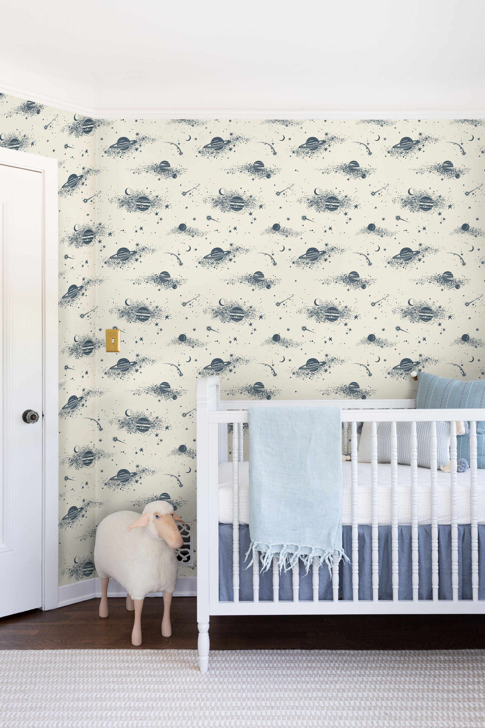 Premium Cassiopeia Constellation Wallpaper - Galaxy Themed Self-Adhesive Wall Mural for Bedroom, Living Room & Nursery Decor | Easy Peel & Stick Installation