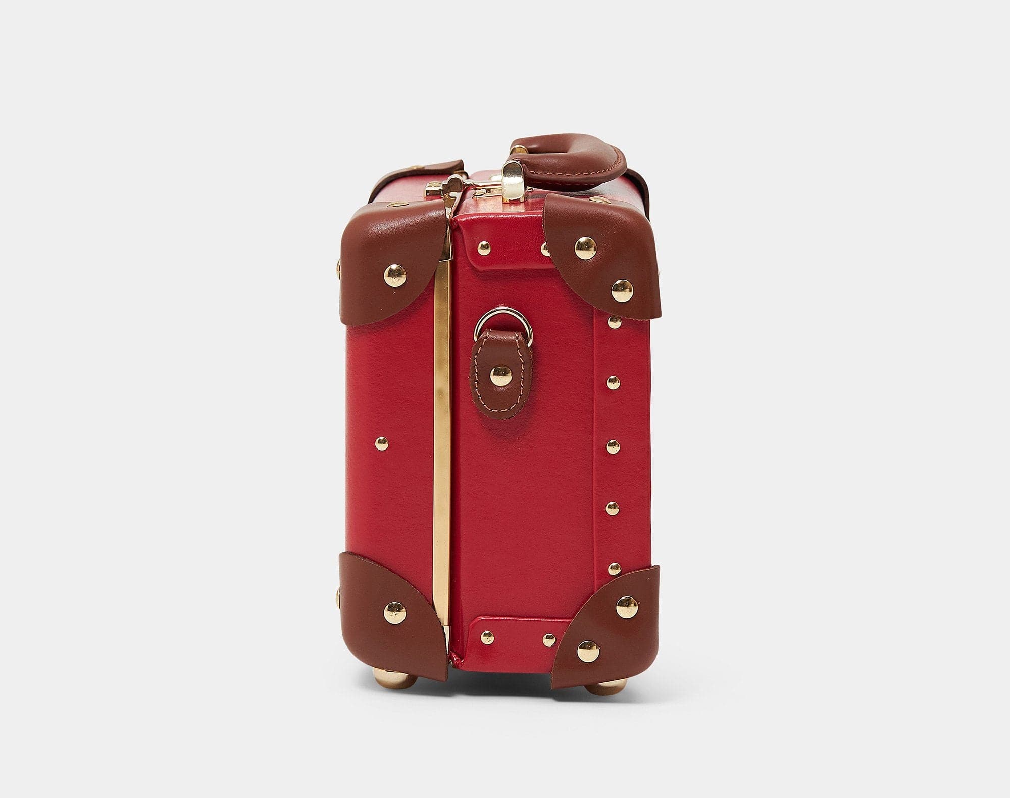The Diplomat Red Vanity Case - Elegant Makeup Organizer with Mirror for Travel & Home Use | Perfect for Cosmetics, Jewelry & Toiletries Storage