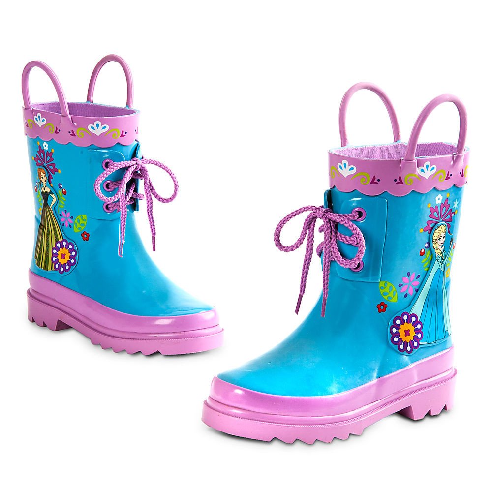 Disney Frozen Anna & Elsa Rain Boots for Kids - Waterproof Girls' Winter Boots with Character Design - Perfect for Outdoor Play, Puddle Jumping & Disney Costumes